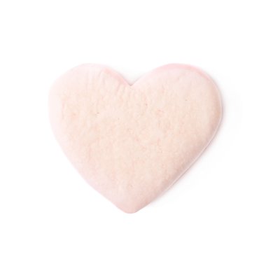 Pembe Kalp şeklinde şeker izole