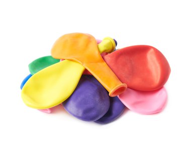 Birden fazla hava balonları izole yığını