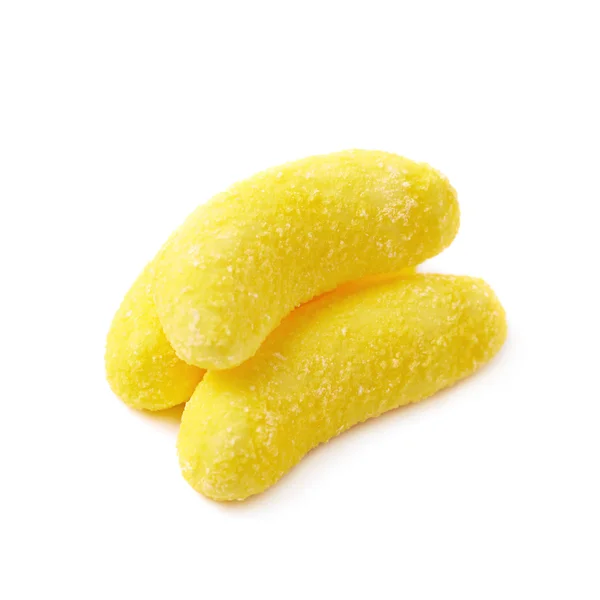 Banan formad tuggar godis isolerade — Stockfoto