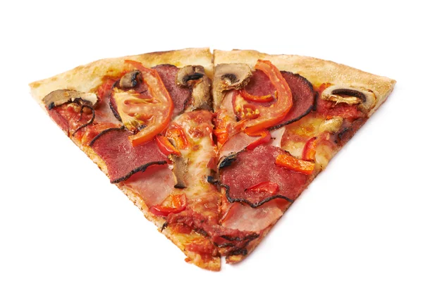 2 つの分離されたピザ — ストック写真