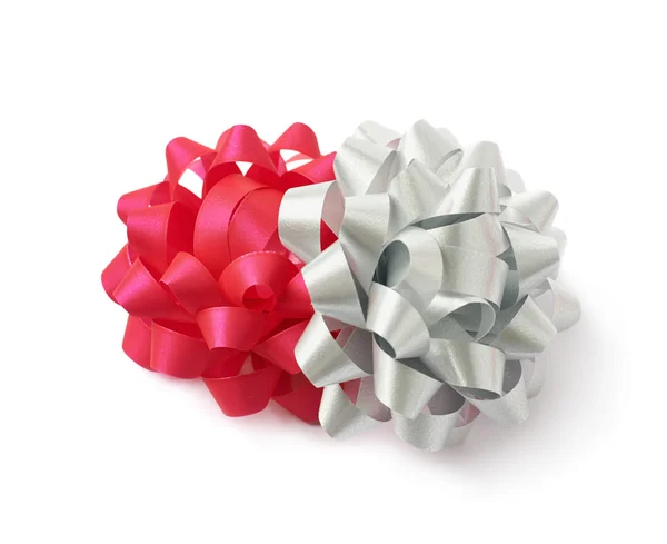 Decorational ribbon gift bow isolated — Stock Photo, Image