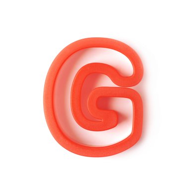 Tek G mektup formu izole