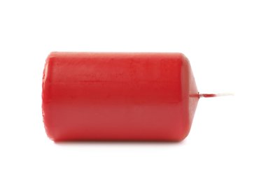 Kullanılmayan kırmızı mum mum izole