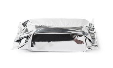 Gümüş folyo mühürlü paket izole