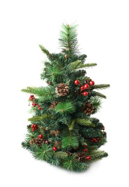 Küçük yapay Noel ağaç izole