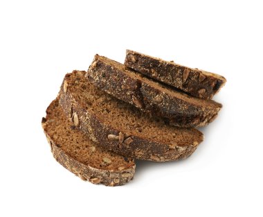 İzole dilimlenmiş ekmek kompozisyon