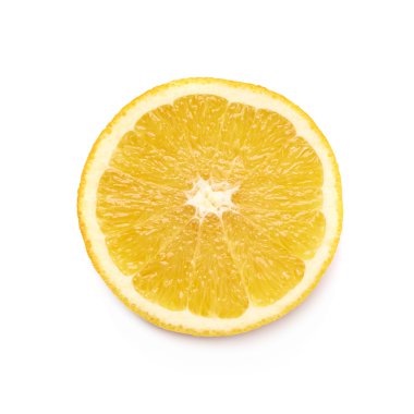 Yuvarlak bir turuncu meyve dilim
