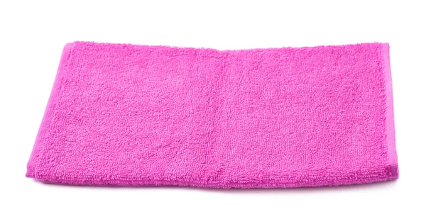 Single terry cloth towel isolated — Stock Photo, Image