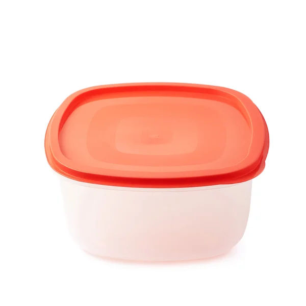 Single plastic food container isolated — Stock Photo, Image