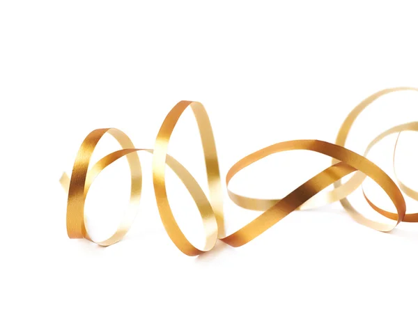 Curly and glossy ribbon isolated — Stock Photo, Image