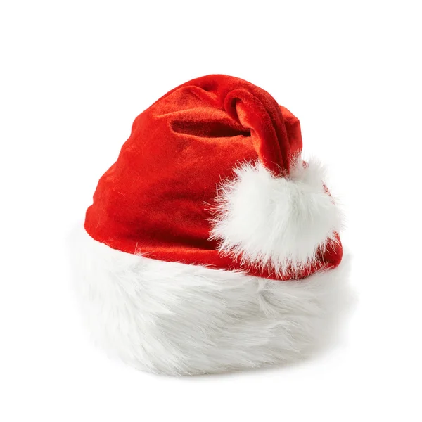 Röd Santas hatt isolerade — Stockfoto