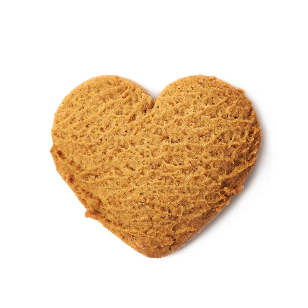 Pan de jengibre en forma de corazón aislado — Foto de Stock