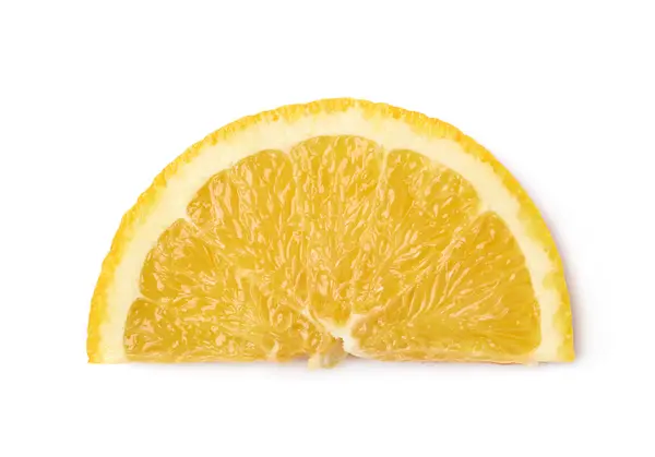 Rebanada de una fruta de naranja aislada — Foto de Stock