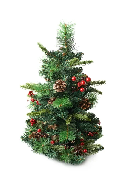 Small artificial Christmas tree isolated — Stock Photo, Image