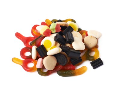 Jelatin yığını izole şekerler dayalı