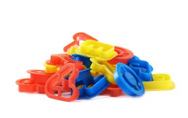 Plastik mektup formları izole yığını