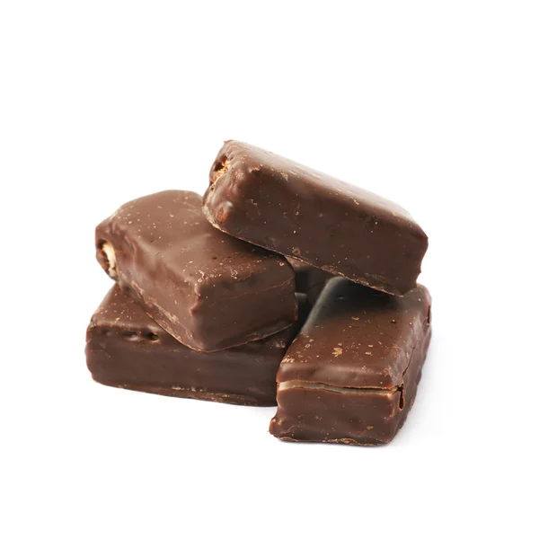Çikolata şekerleme izole yığını — Stok fotoğraf