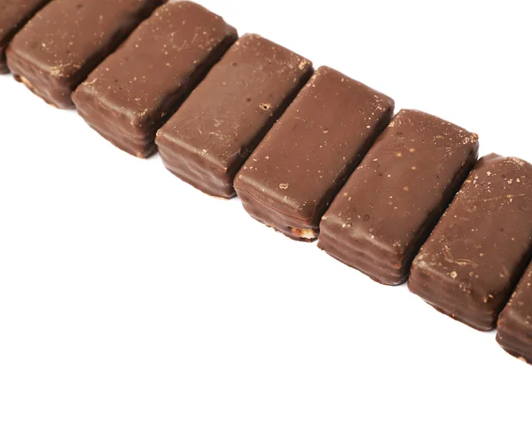 Linie cukroví čokoládové vafle — Stock fotografie