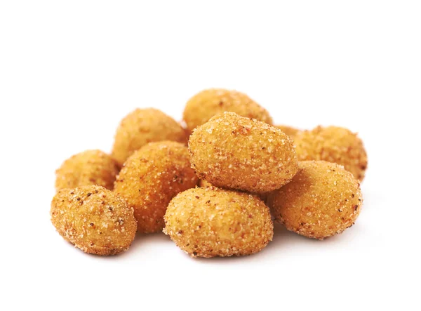 Pile of crunchy coated nuts isolated — Stock Photo, Image