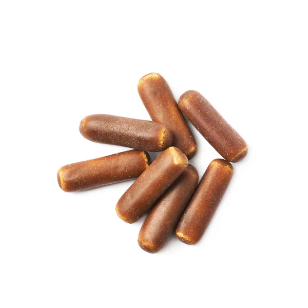 Chocolate coated licorice stick — Stock Photo, Image