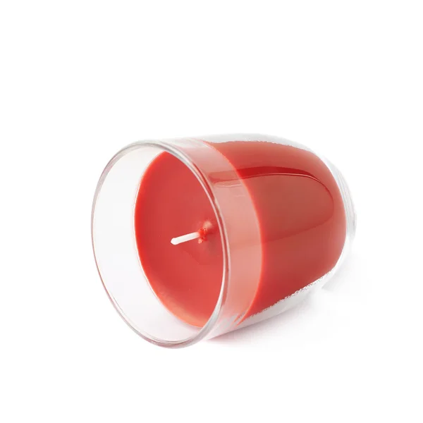 New red candle isolated — Stock Photo, Image