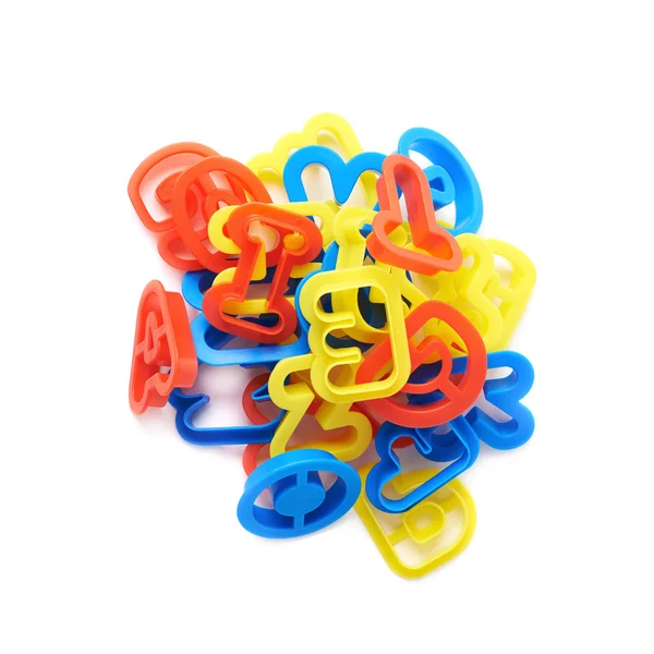 Pile of plastic letter forms isolated — Stock Photo, Image