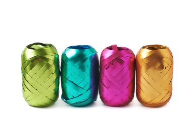 İzole parlak şerit makaraları