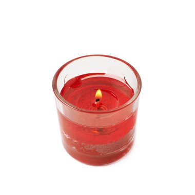 İzole kırmızı jel mum