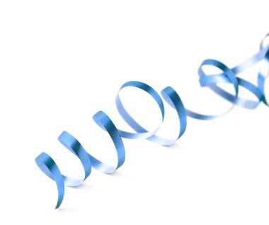 Kıvırcık ve parlak şerit izole