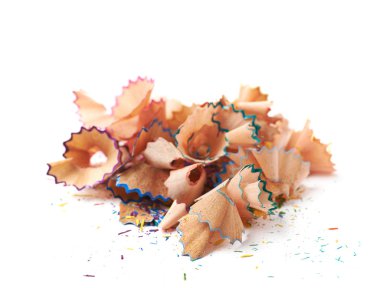 İzole kalem talaş yığını