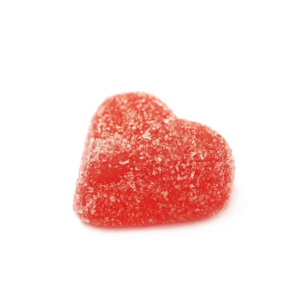 Red heart shaped candy isolated — Stock Photo, Image