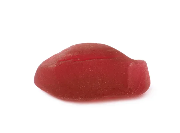 Gelatine gebaseerd rode snoep geïsoleerd — Stockfoto