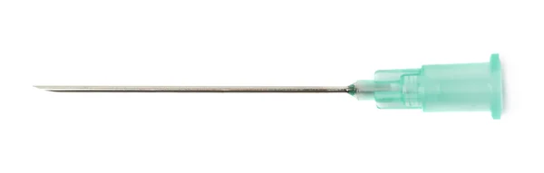 Изолированная игла медицинского шприца — стоковое фото