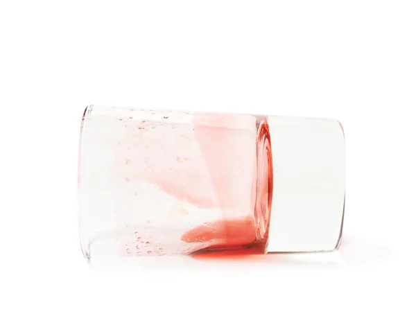 Glas sköt med grenadin matrester — Stockfoto
