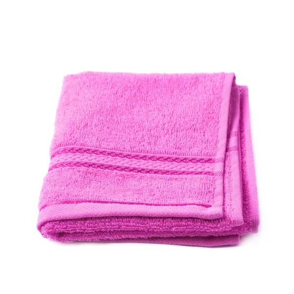 Single terry cloth towel isolated — Stock Photo, Image