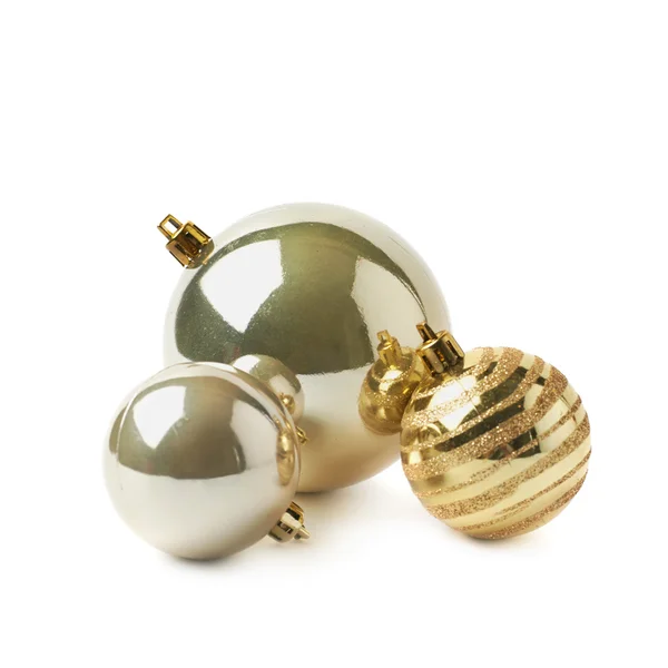 Hög med dekorativ julgranskulor — Stockfoto