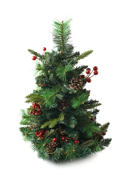 Kleiner künstlicher Weihnachtsbaum isoliert — Stockfoto