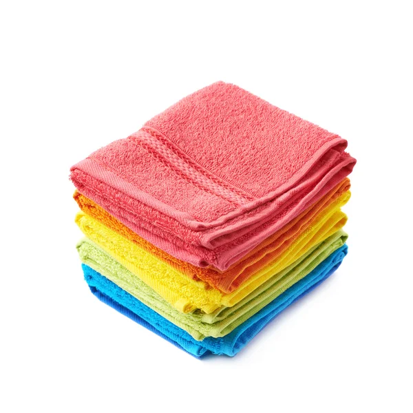 桩的彩虹色分离的毛巾 — 图库照片