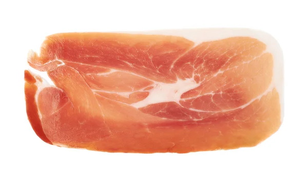 Slice of a prosciutto ham isolated — Stock Photo, Image