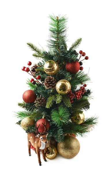 Winzige Weihnachtsbaumzusammensetzung isoliert — Stockfoto