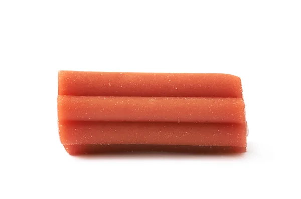 Doce de alcaçuz vermelho isolado — Fotografia de Stock