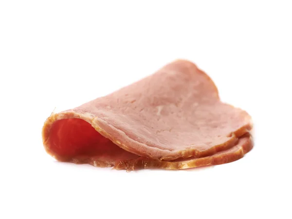 Enkel sneetje ham geïsoleerd — Stockfoto