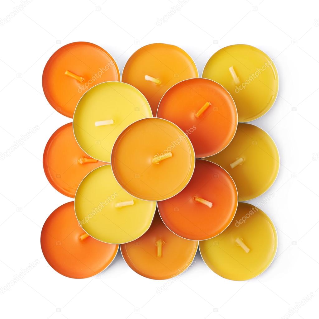 Tealight paraffin wax candle isolated