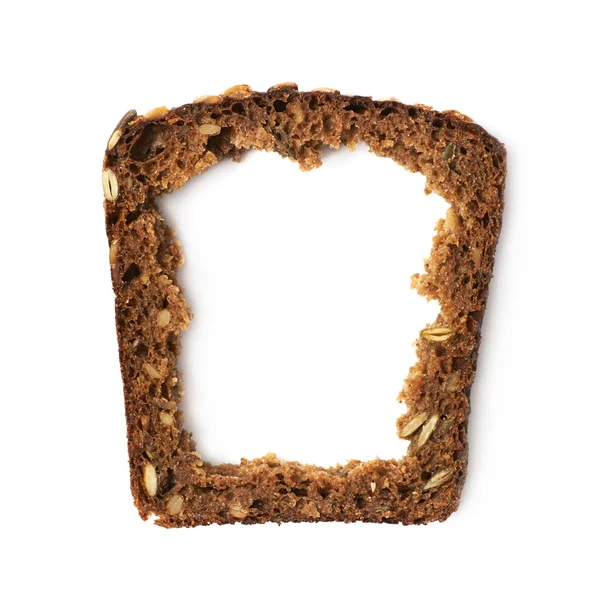 Black bread slice isolated — Stock Photo, Image