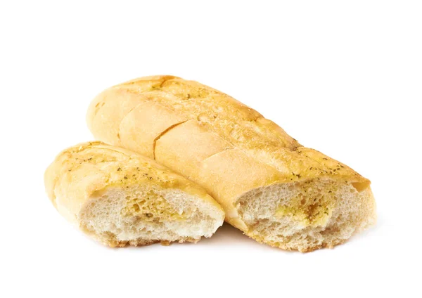 Pan blanco de ciabatta italiano aislado —  Fotos de Stock