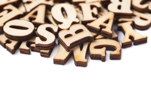 Povrch s dřevěnými dopisy — Stock fotografie