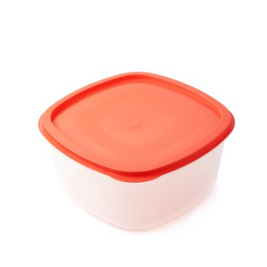 İzole tek plastik gıda kabı