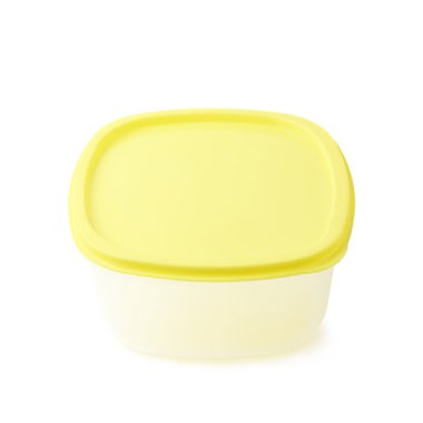 İzole tek plastik gıda kabı