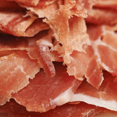 Jamon dilimleri ile kaplı yüzey