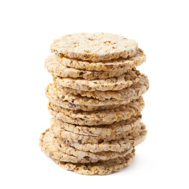 Diyet pirinç kraker izole yığını